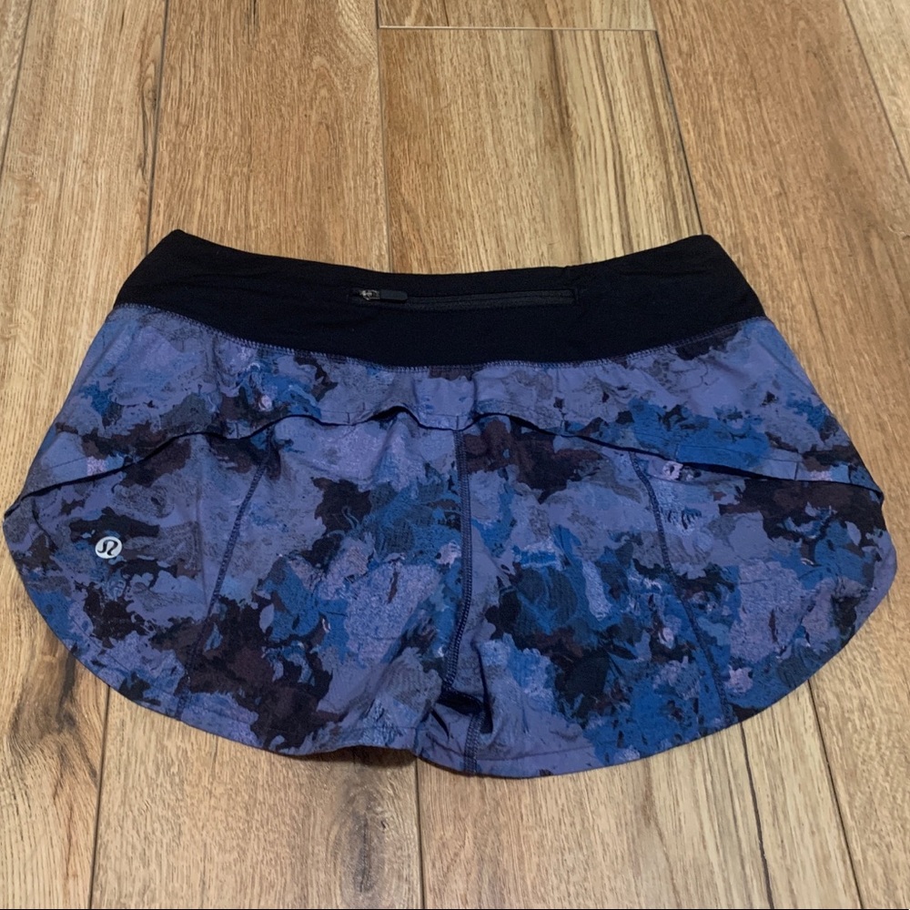 lululemon athletica Blue and Black Athletic Shorts